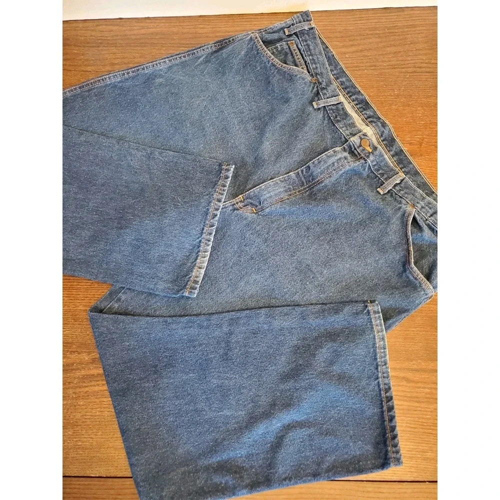 Vintage‎ Dickies Blue Denim Wide Leg Straight Jeans Mens Size 50